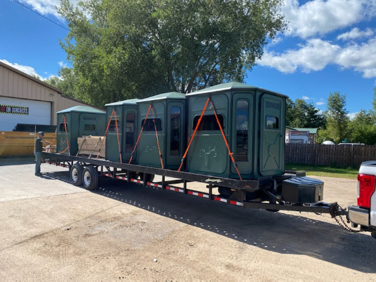 Redneck blinds on trailer for transport