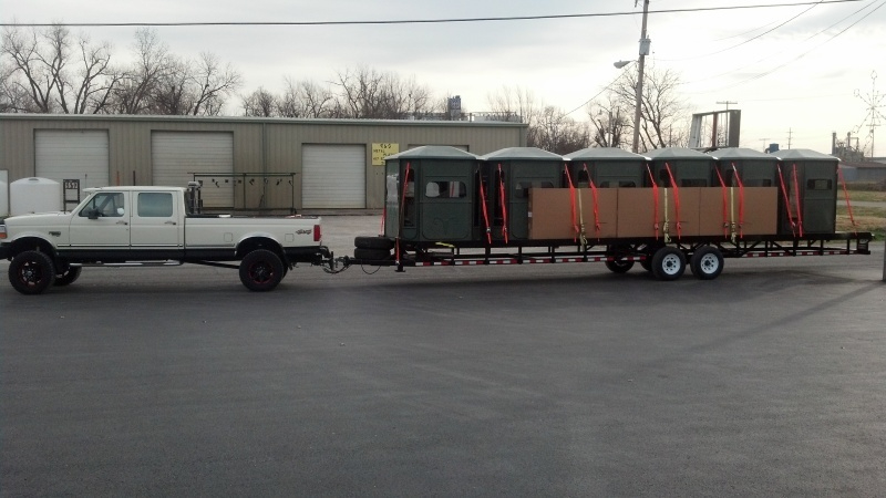 JJC Customer Image Truck with trailer of blinds from JJC Outdoors