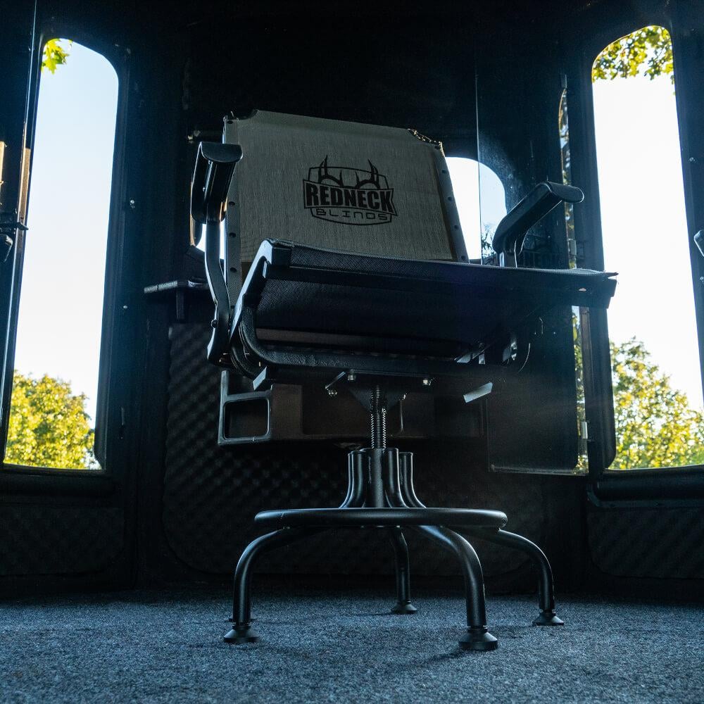 redneck chair in hunting blind