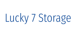 Lucky 7 Storage logo in blue text